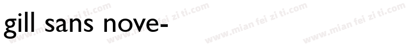 gill sans nove字体转换